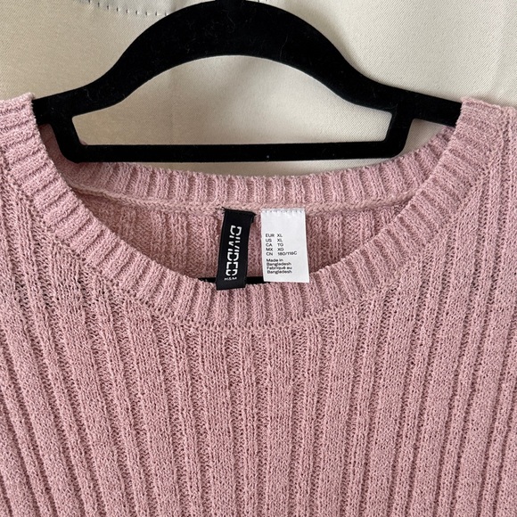 Pink Ribbed Knit Sweater - Picture 3 of 5